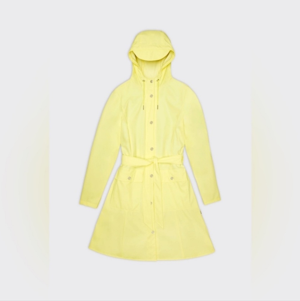 NWT Rains Curve Belted Raincoat Trench, Women's M/L Color Straw - Picture 8 of 15